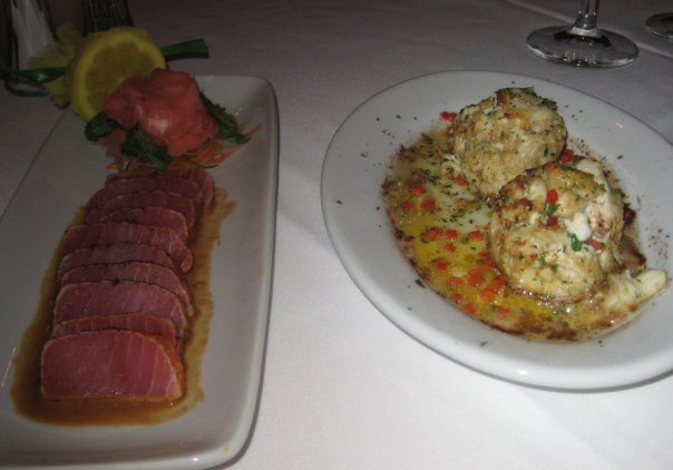 ahi-tuna-and-crab-cakes Ruth\'s Chris Ahi Tuna and Crab Cakes