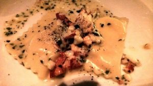 lobster ravioli at St. Cecelia buckhead, atlanta