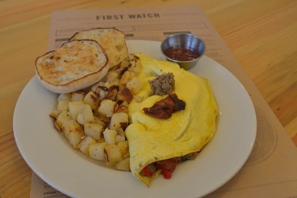 First Watch omeltte with Italian sauasage